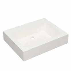 Native Trails Natoma 24" x 19" Rectangle Wall Mount NativeStone Concrete ADA Bathroom Sink, Pearl, NSL2405-PX