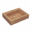 Native Trails Natoma 24" x 19" Rectangle Wall Mount NativeStone Concrete ADA Bathroom Sink, Terracotta, NSL2405-T