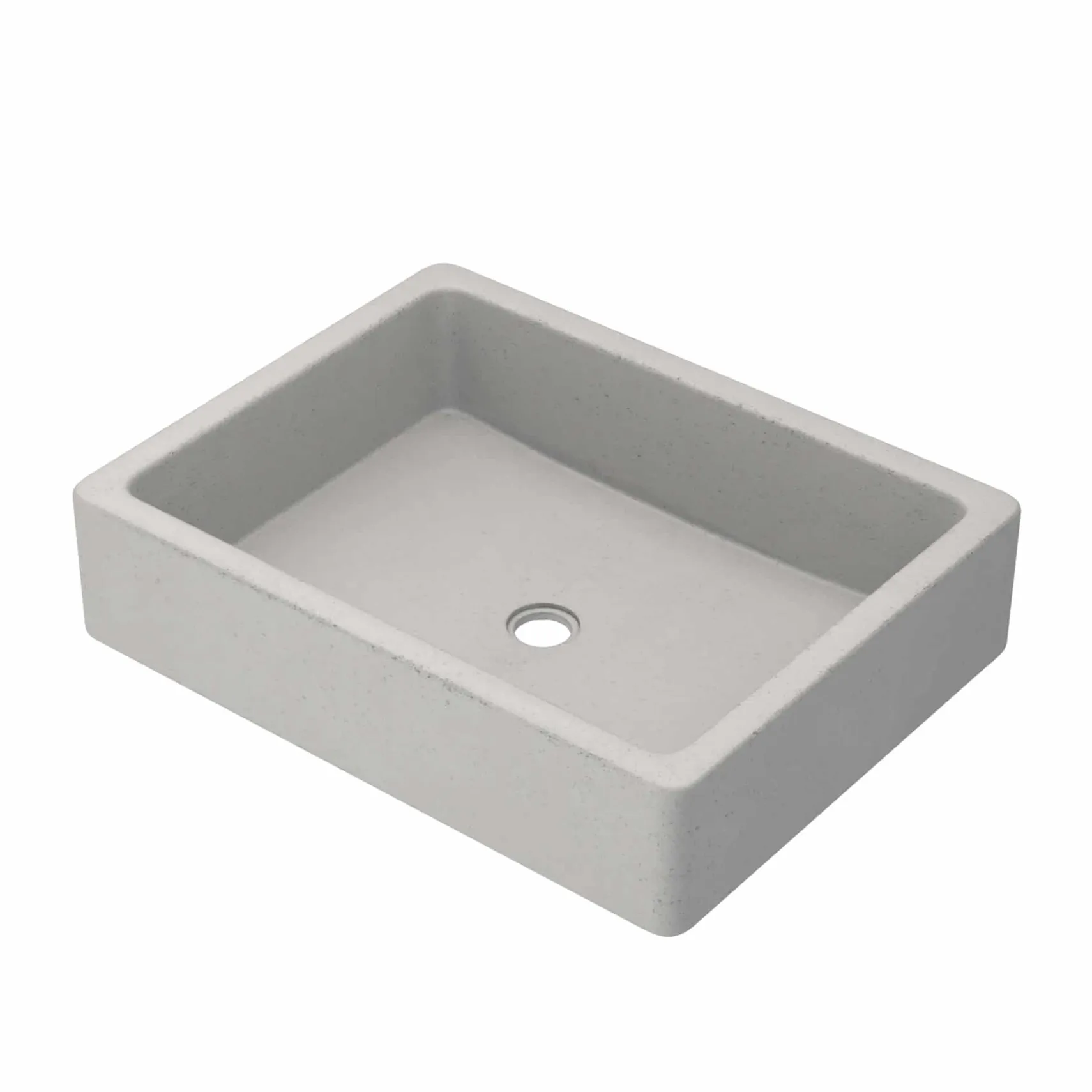 Native Trails Nipomo 20" Rectangle NativeStone Concrete Farmhouse Bathroom Sink, Ash, NSL1915-A
