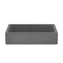 Native Trails Nipomo 20" Rectangle NativeStone Concrete Farmhouse Bathroom Sink, Slate, NSL1915-S
