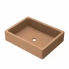 Native Trails Nipomo 19.5" x 15" Rectangle NativeStone Concrete ADA Farmhouse Bathroom Sink, Terracotta, NSL1915-T