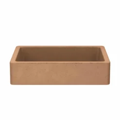 Native Trails Nipomo 19.5" x 15" Rectangle NativeStone Concrete ADA Farmhouse Bathroom Sink, Terracotta, NSL1915-T
