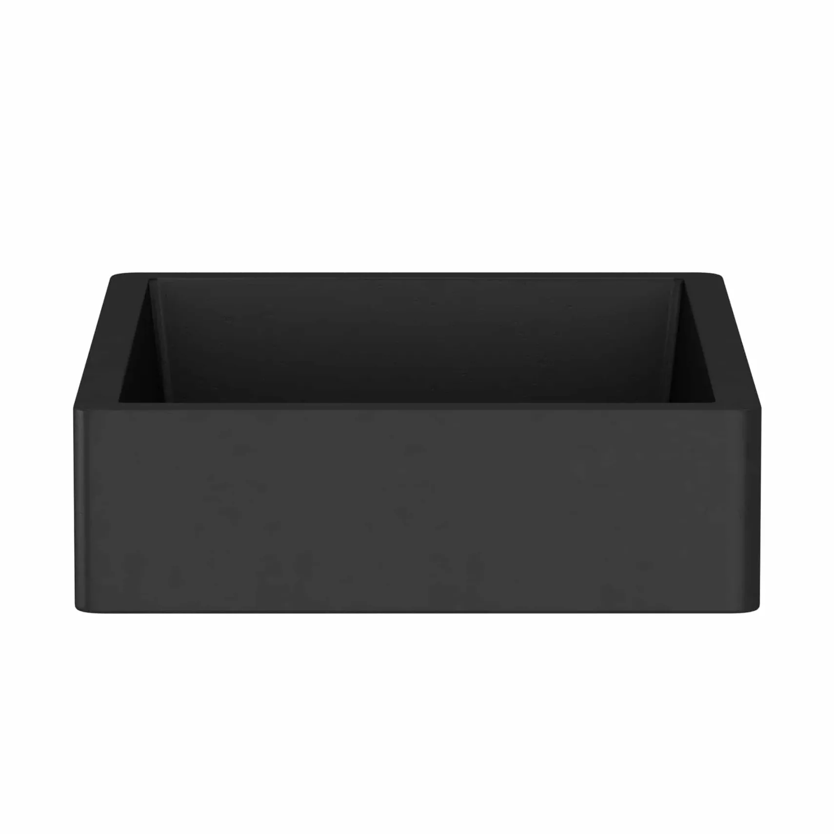 Native Trails Nipomo 19.5" x 15" Rectangle NativeStone Concrete ADA Farmhouse Bathroom Sink, Charcoal, NSL1915-C