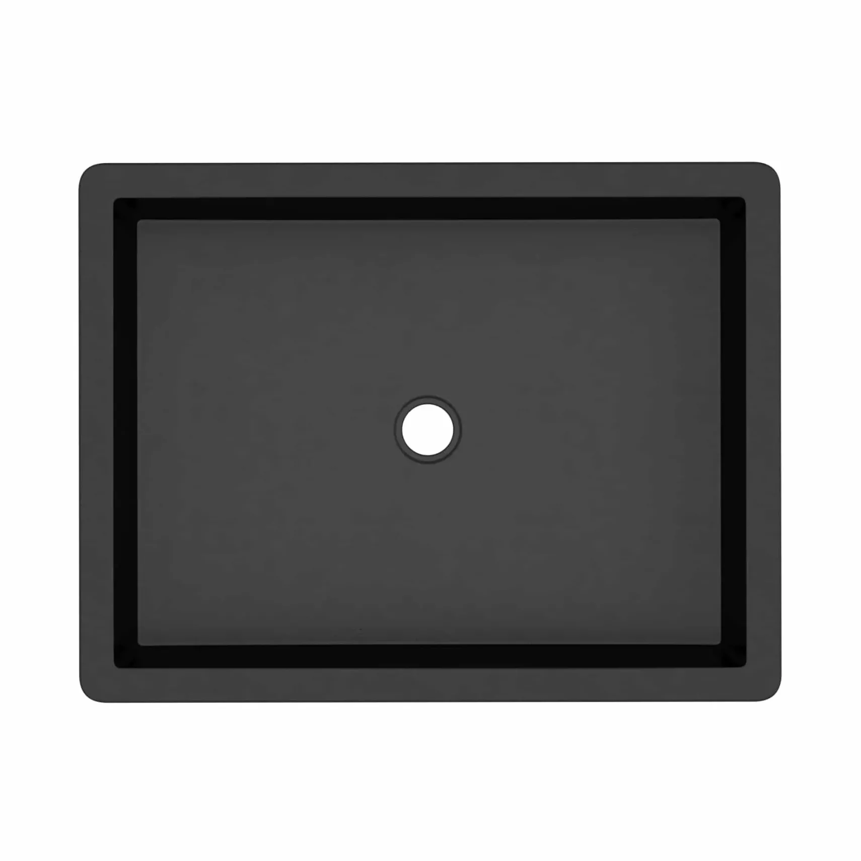 Native Trails Nipomo 19.5" x 15" Rectangle NativeStone Concrete ADA Farmhouse Bathroom Sink, Charcoal, NSL1915-C