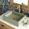 Native Trails Nipomo 19.5" x 15" Rectangle NativeStone Concrete ADA Farmhouse Bathroom Sink, Sage, NSL1915-G