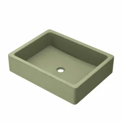 Native Trails Nipomo 19.5" x 15" Rectangle NativeStone Concrete ADA Farmhouse Bathroom Sink, Sage, NSL1915-G