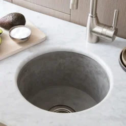 Native Trails Olivos 16" NativeStone Concrete Bar/Prep Sink, Ash, NSB1607-A