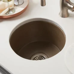 Native Trails Olivos 16" NativeStone Concrete Bar/Prep Sink, Earth, NSB1607-E