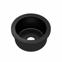 Native Trails Olivos 16" Round NativeStone Concrete Bar/Prep Sink, Charcoal, NSB1607-C