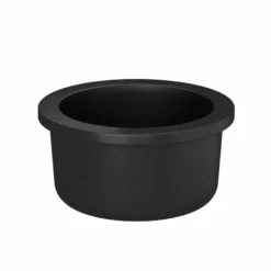 Native Trails Olivos 16" Round NativeStone Concrete Bar/Prep Sink, Charcoal, NSB1607-C