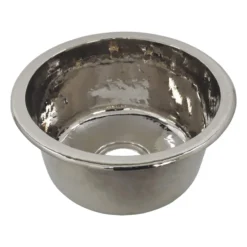 Native Trails Redondo Chico 15" Round Nickel Bar/Prep Sink, Polished Nickel, CPS860-F
