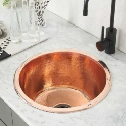 Native Trails Redondo Grande 18" Copper Bar/Prep Sink, Polished Copper, CPS451