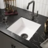 Native Trails Reveler 16" Square Fireclay Bar/Prep Sink, White, FRB1515-W