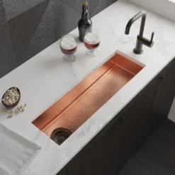 Native Trails Rio Chico 30" Rectangle Copper Bar/Prep Sink, Polished Copper, 16 Gauge, CPS410