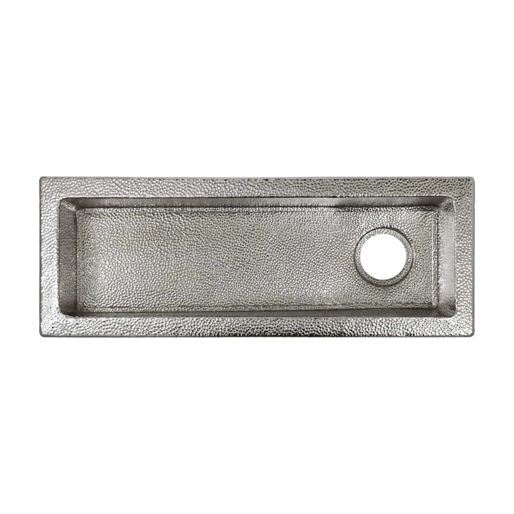 Native Trails Rio Chico 30" Rectangle Nickel Bar/Prep Sink, Polished Nickel, CPS810