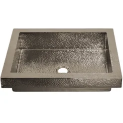 Native Trails Tatra 20" Rectangle Nickel Bathroom Sink, Polished Nickel, CPS846
