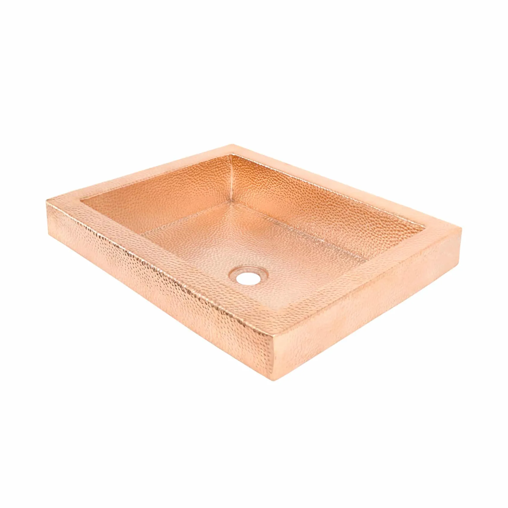 Native Trails Tatra 20" x 16" Rectangle Drop In Copper Bathroom Sink, Polished Copper, CPS446