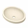 Native Trails Tolosa 19" x 16" Oval NativeStone Concrete ADA Bathroom Sink, Sand, NSL1916-D