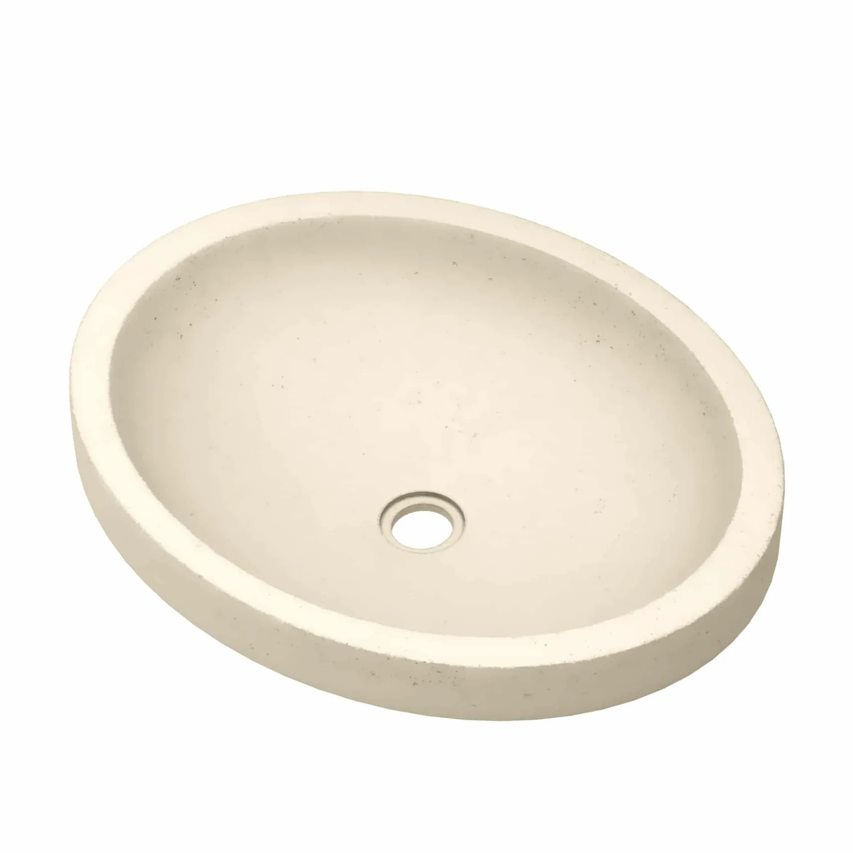 Native Trails Tolosa 19" x 16" Oval NativeStone Concrete ADA Bathroom Sink, Sand, NSL1916-D