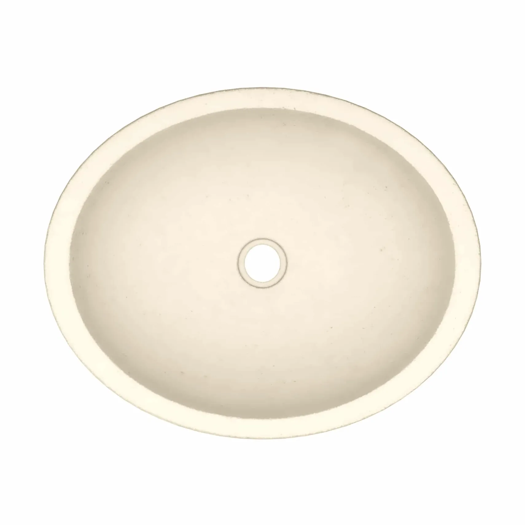 Native Trails Tolosa 19" x 16" Oval NativeStone Concrete ADA Bathroom Sink, Sand, NSL1916-D