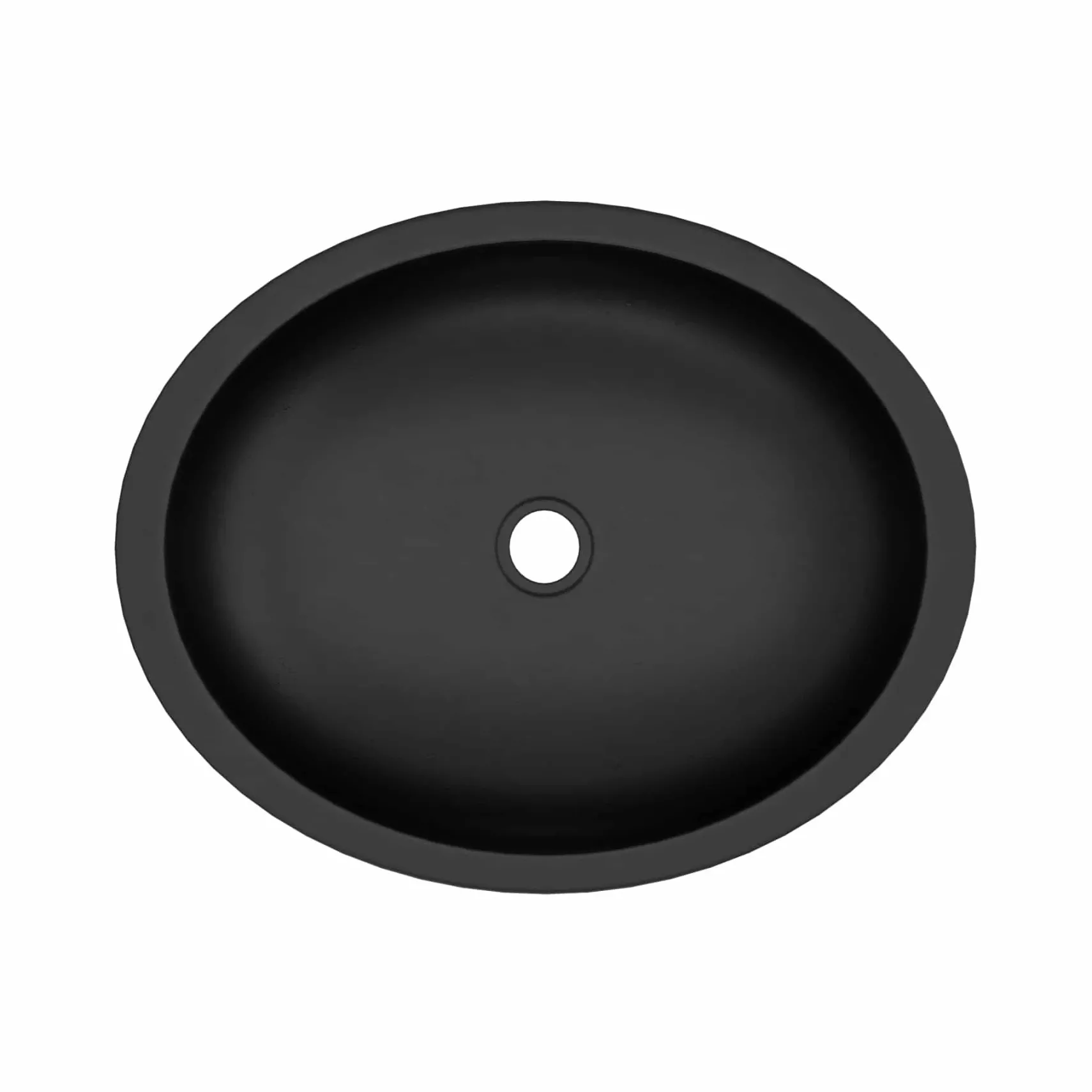 Native Trails Tolosa 19" x 16" Oval NativeStone Concrete ADA Bathroom Sink, Charcoal, NSL1916-C