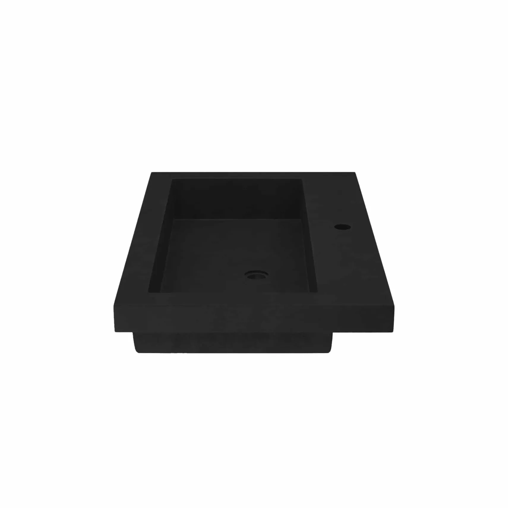Native Trails Trough 3019 30" x 19" Rectangle Drop In NativeStone Concrete ADA Bathroom Sink, Charcoal, NSL3019-C