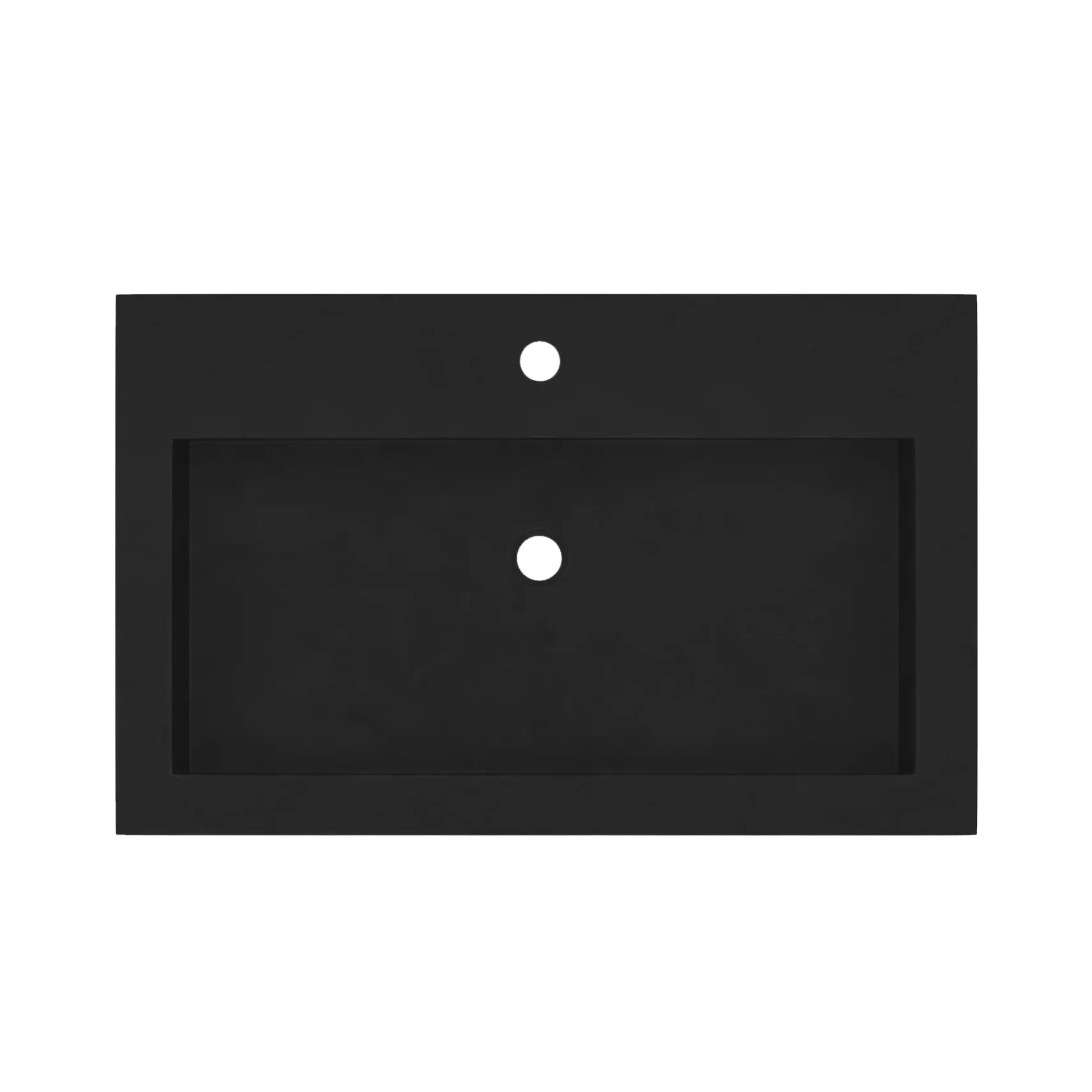 Native Trails Trough 3019 30" x 19" Rectangle Drop In NativeStone Concrete ADA Bathroom Sink, Charcoal, NSL3019-C