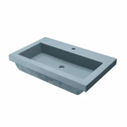 Native Trails Trough 3019 30" x 19" Drop In NativeStone Concrete ADA Bathroom Sink, Ocean, NSL3019-O