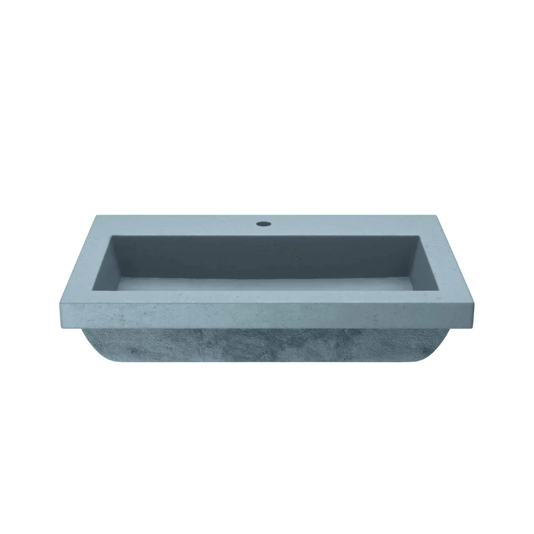 Native Trails Trough 3019 30" x 19" Drop In NativeStone Concrete ADA Bathroom Sink, Ocean, NSL3019-O