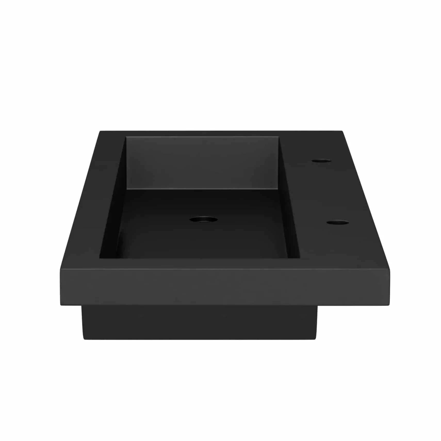 Native Trails Trough 4819 48" x 19" Rectangle Drop In NativeStone Concrete ADA Bathroom Sink, Charcoal, NSL4819-C
