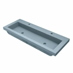 Native Trails Trough 4819 48" x 19" Drop In NativeStone Concrete ADA Bathroom Sink, Ocean, NSL4819-O