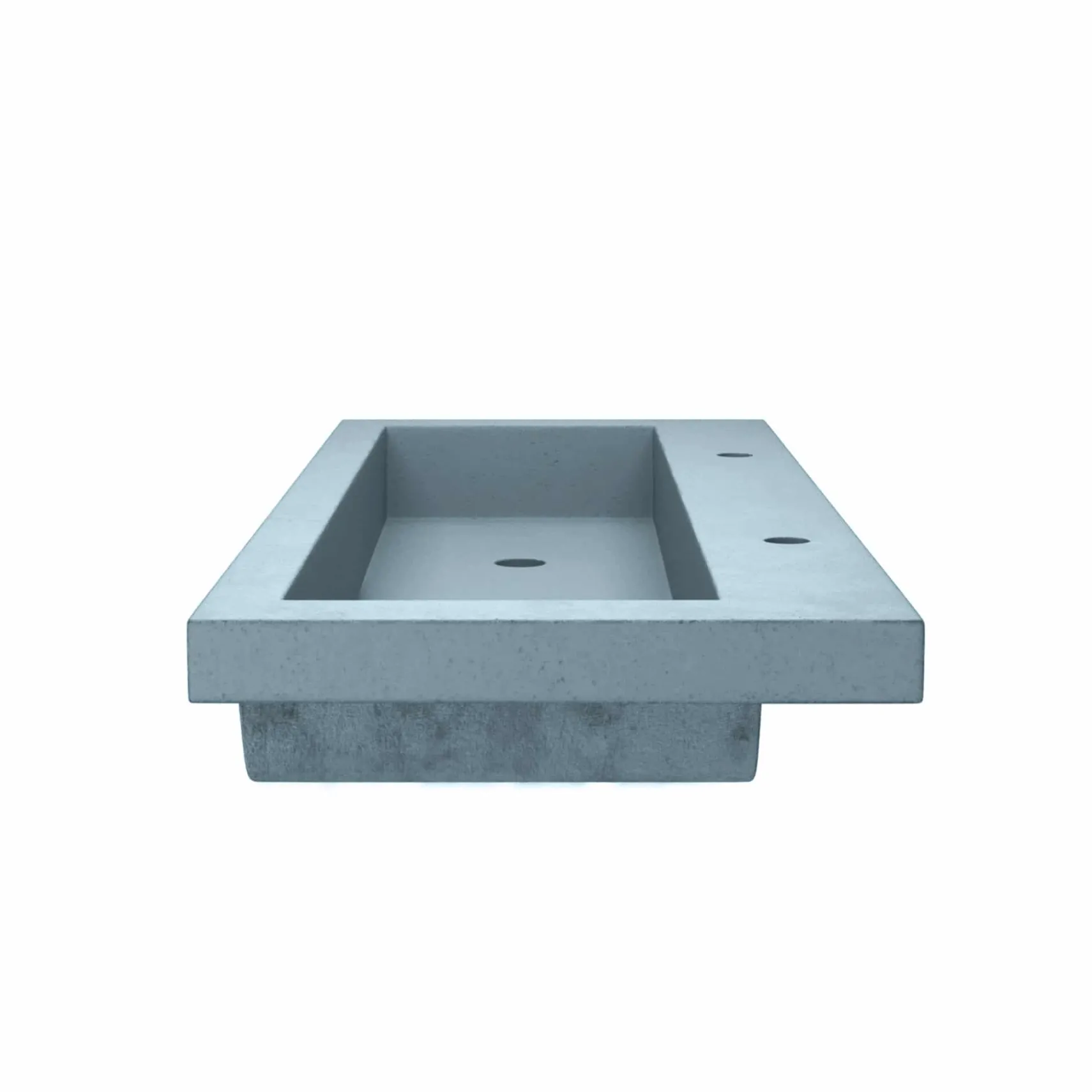Native Trails Trough 4819 48" x 19" Drop In NativeStone Concrete ADA Bathroom Sink, Ocean, NSL4819-O