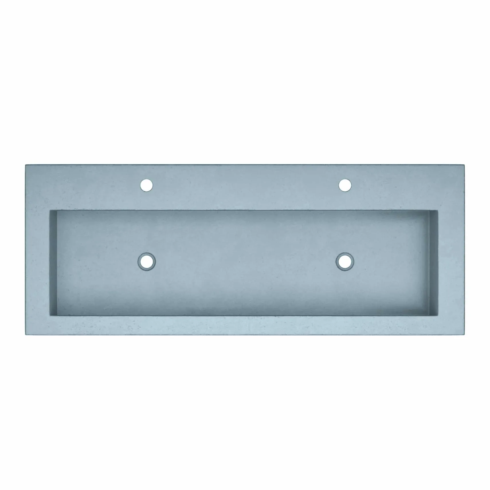 Native Trails Trough 4819 48" x 19" Drop In NativeStone Concrete ADA Bathroom Sink, Ocean, NSL4819-O