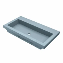 Native Trails Trough 3619 36" x 19" Drop In NativeStone Concrete ADA Bathroom Sink, Ocean, NSL3619-OX
