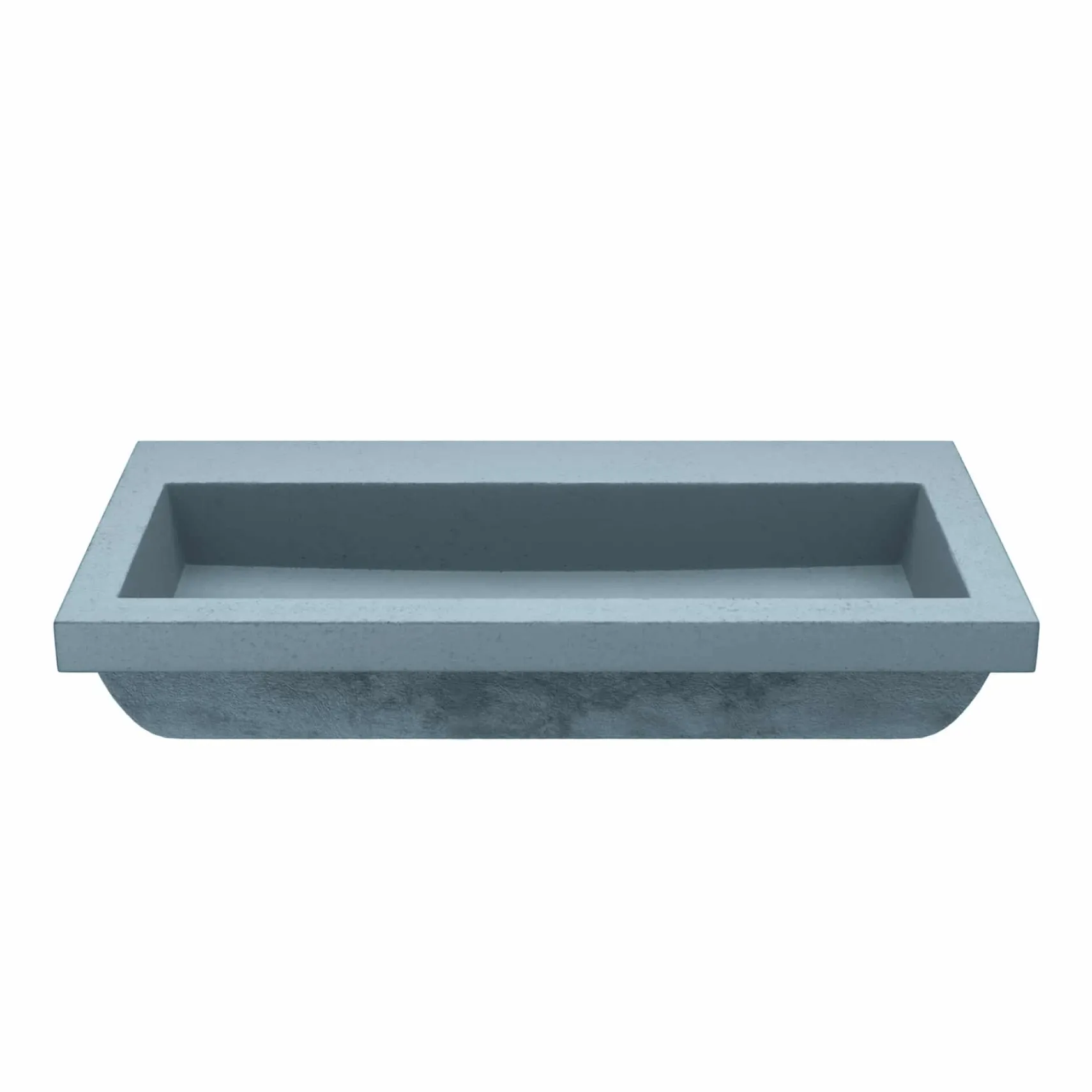 Native Trails Trough 3619 36" x 19" Drop In NativeStone Concrete ADA Bathroom Sink, Ocean, NSL3619-OX