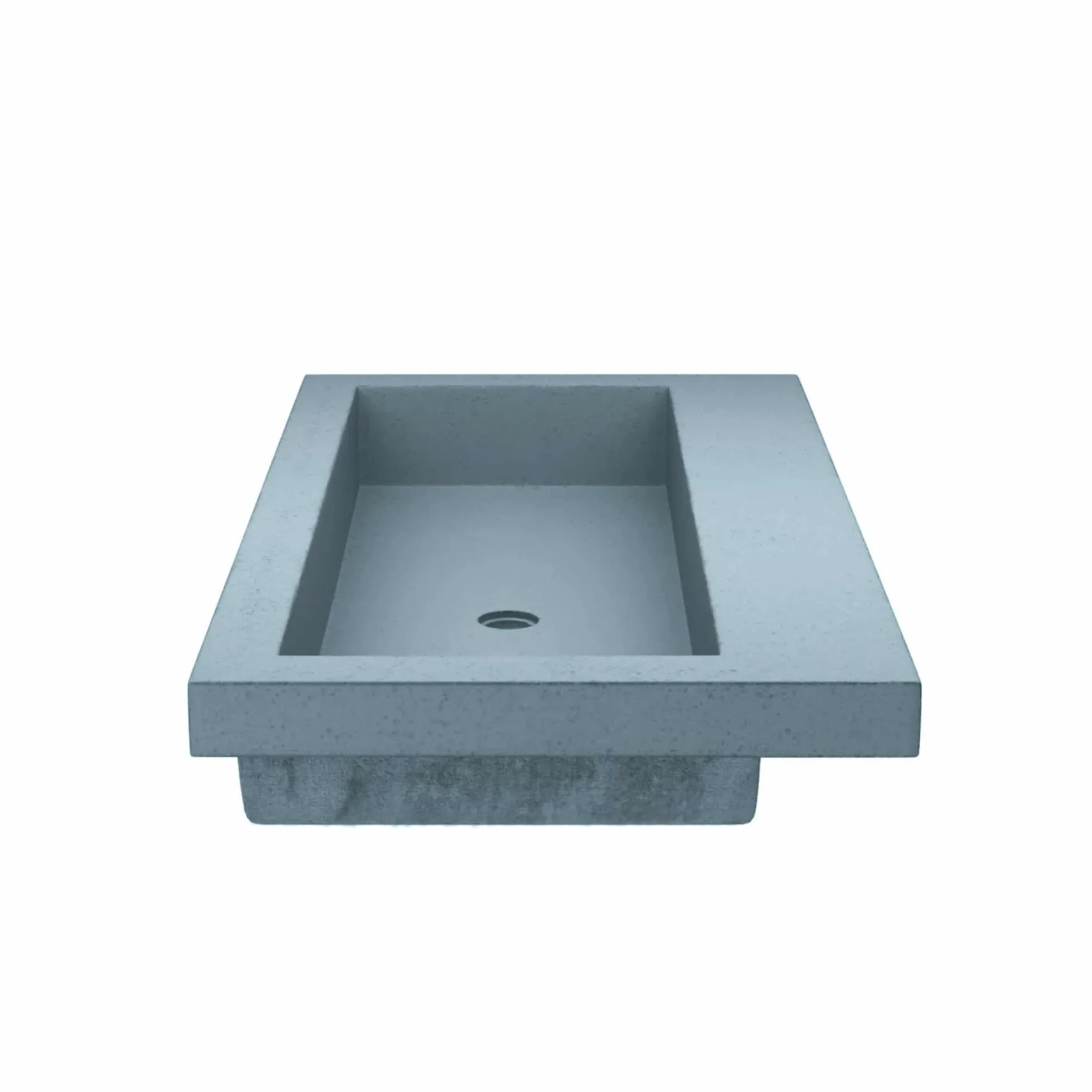 Native Trails Trough 3619 36" x 19" Drop In NativeStone Concrete ADA Bathroom Sink, Ocean, NSL3619-OX