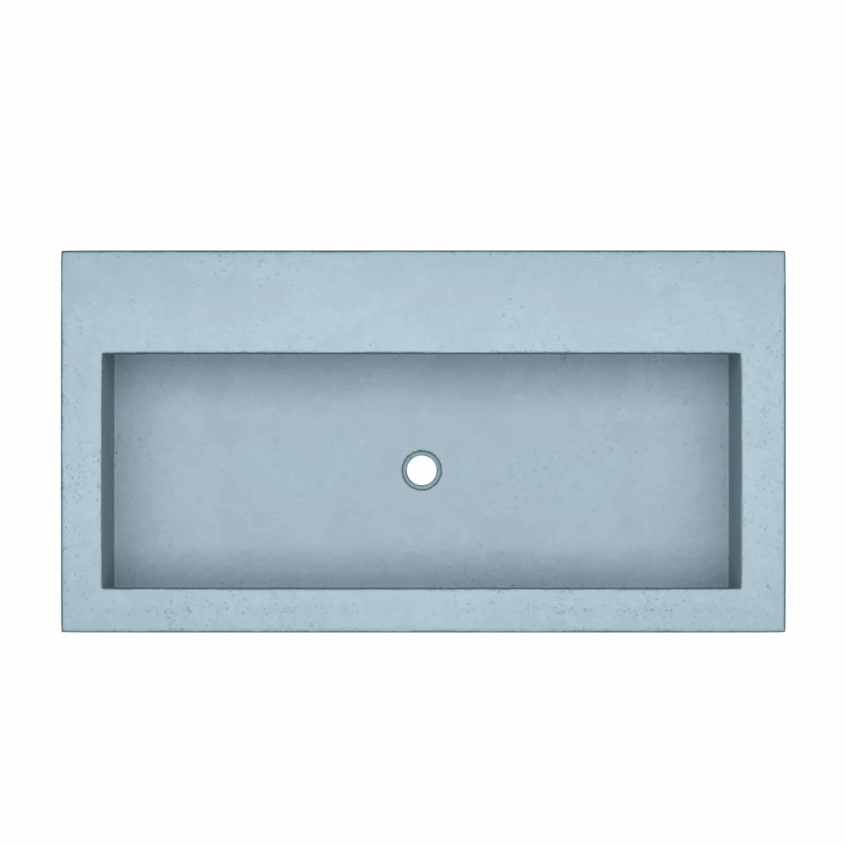 Native Trails Trough 3619 36" x 19" Drop In NativeStone Concrete ADA Bathroom Sink, Ocean, NSL3619-OX