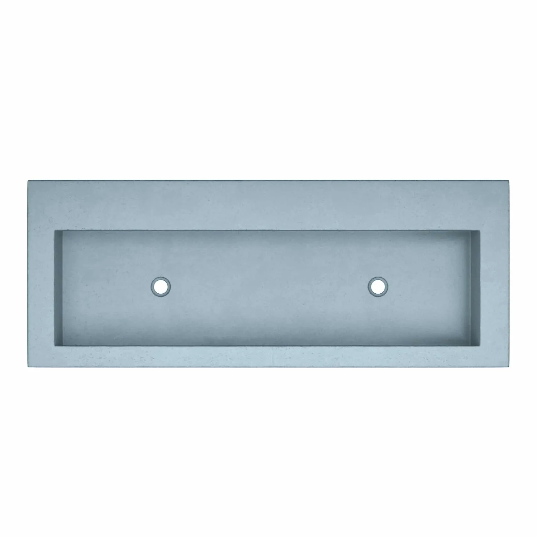 Native Trails Trough 4819 48" x 19" Drop In NativeStone Concrete ADA Bathroom Sink, Ocean, NSL4819-OX