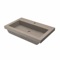 Native Trails Trough 30" Rectangle NativeStone Concrete Bathroom Sink, 1 Faucet Hole, Earth, NSL3019-E