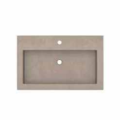 Native Trails Trough 30" Rectangle NativeStone Concrete Bathroom Sink, 1 Faucet Hole, Earth, NSL3019-E