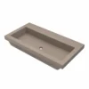 Native Trails Trough 36" Rectangle NativeStone Concrete Bathroom Sink, No Faucet Hole, Earth, NSL3619-EX