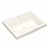 Native Trails Trough 24" Rectangular Drop-In NativeStone Concrete Bathroom Sink, Pearl, NSL2419-P
