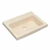 Native Trails Trough 24" Rectangular Drop-In NativeStone Concrete Bathroom Sink, Sand, No Faucet Hole, NSL2419-DX