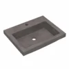 Native Trails Trough 24" Rectangular Drop-In NativeStone Concrete Bathroom Sink, Slate, NSL2419-S