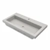 Native Trails Trough 36" Rectangle NativeStone Concrete Bathroom Sink, 1 Faucet Hole, Ash, NSL3619-A