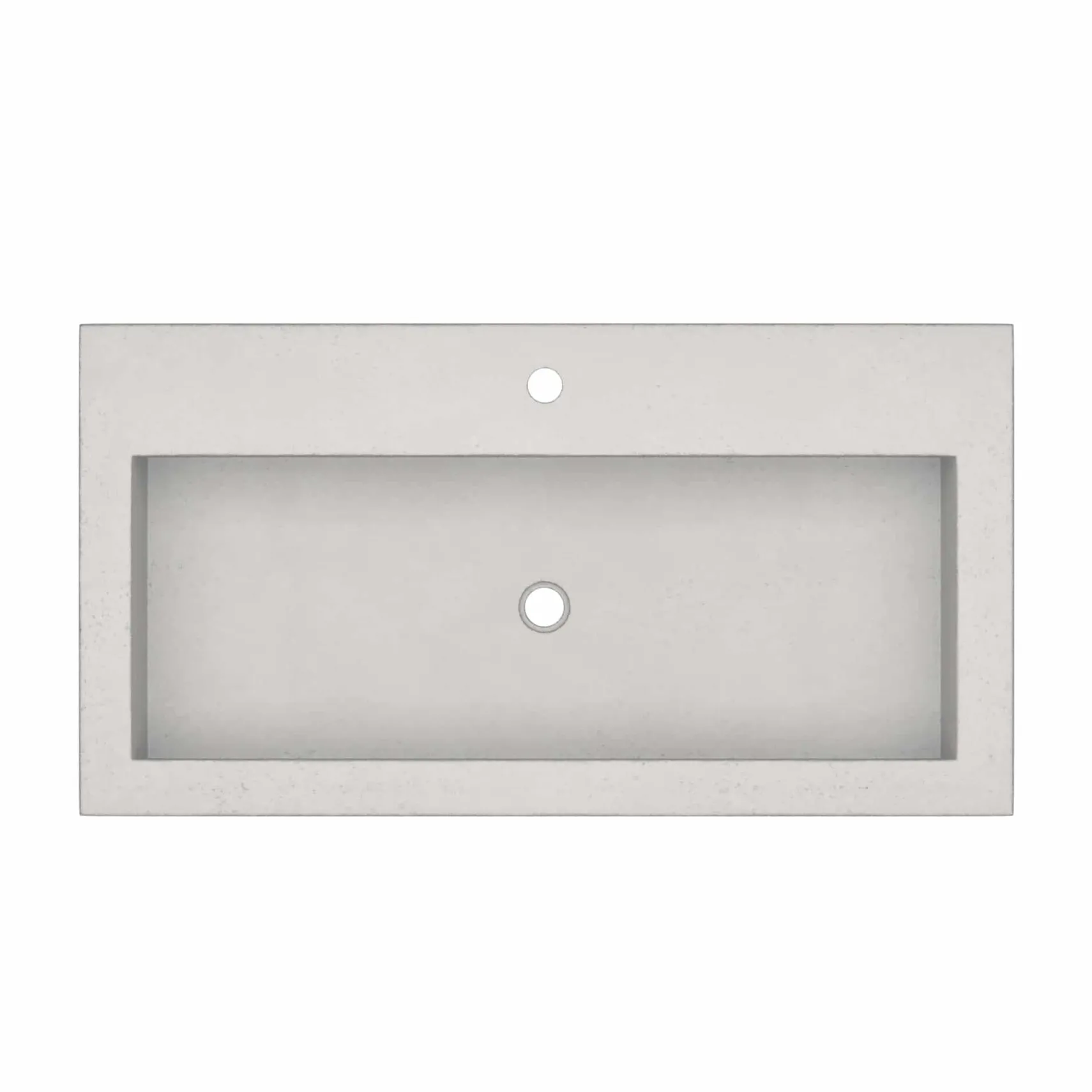 Native Trails Trough 36" Rectangle NativeStone Concrete Bathroom Sink, 1 Faucet Hole, Ash, NSL3619-A