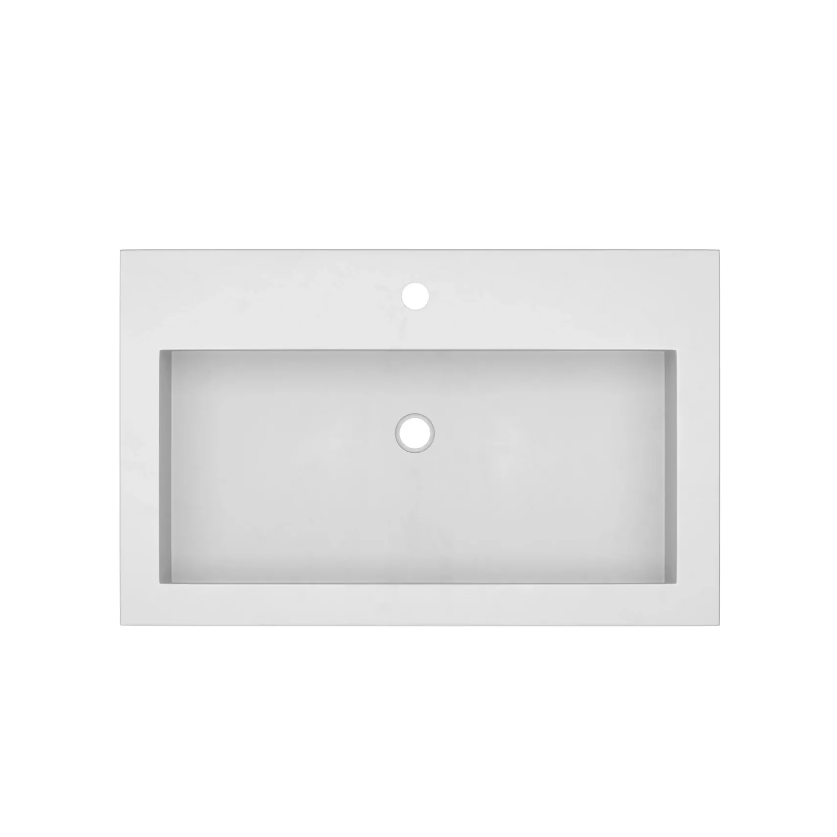 Native Trails Trough 30" Rectangle NativeStone Concrete Bathroom Sink, 1 Faucet Hole, Pearl, NSL3019-P
