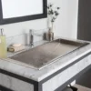 Native Trails Trough 30" Rectangle Nickel Bathroom Sink, Brushed Nickel, CPS500