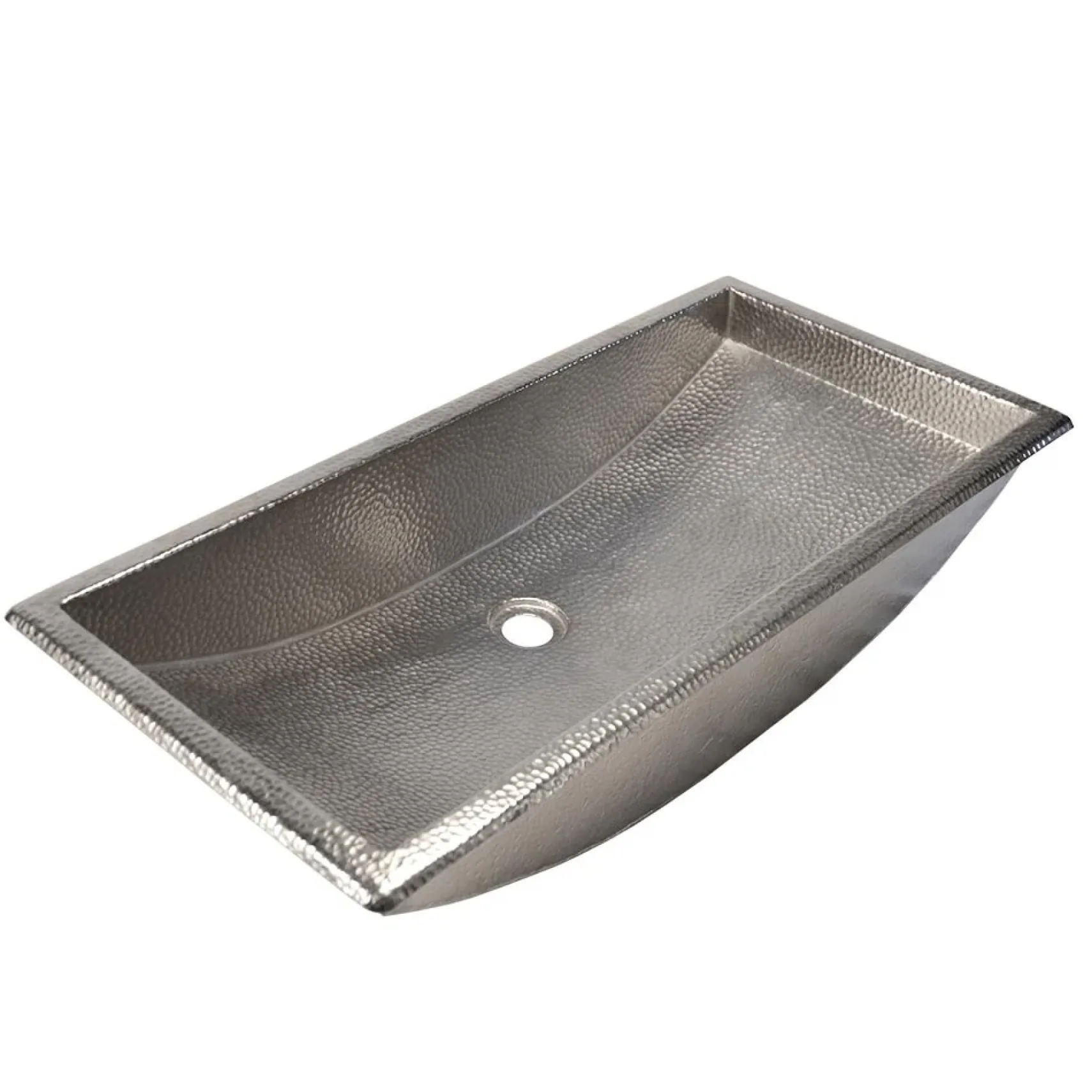 Native Trails Trough 30" Rectangle Nickel Bathroom Sink, Brushed Nickel, CPS500