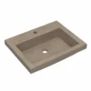 Native Trails Trough 24" Rectangular Drop-In NativeStone Concrete Bathroom Sink, Earth, NSL2419-E